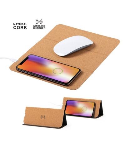 Tapis de souris chargeur à induction liège