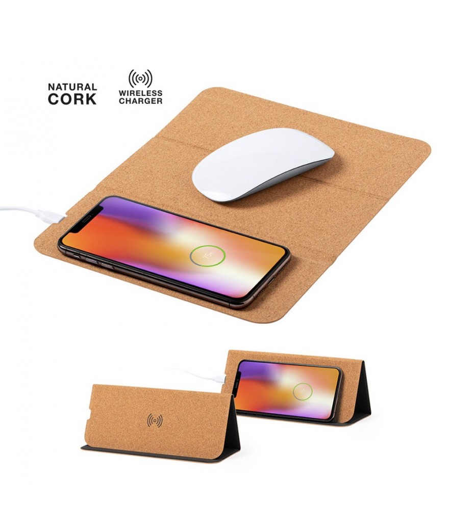 Tapis de souris chargeur à induction liège