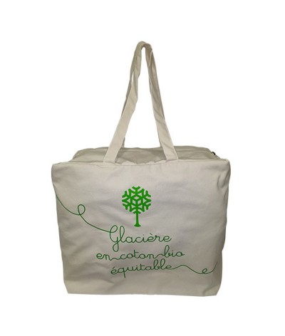Sac isotherme coton bio équitable et jute