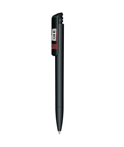 Stylo bille recyclé QR-code - Made in Europe