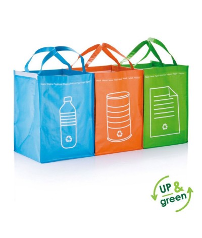 Poubelles de tri des déchets recyclables