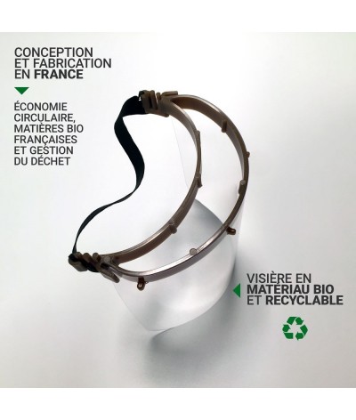 Visière recyclable biosourcée à base de fibre de roseau