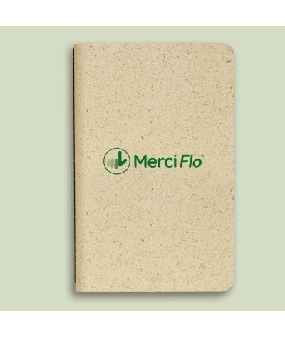 Carnet en papier d'herbe