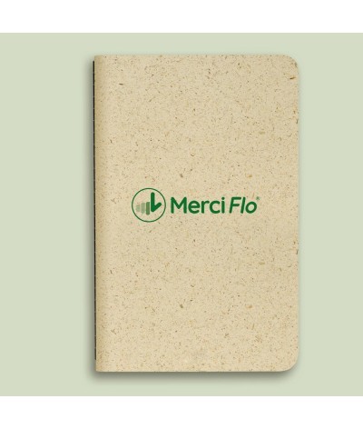 Carnet en papier d'herbe