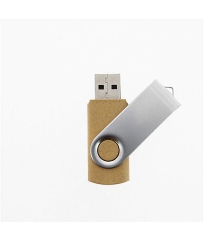 Clé usb pivotante en fibres végétales