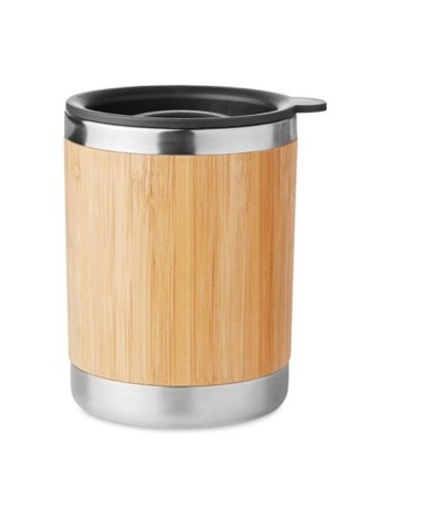 Gobelet 250 ml en acier inoxydable & bambou