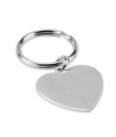 Porte-clés coeur en aluminium