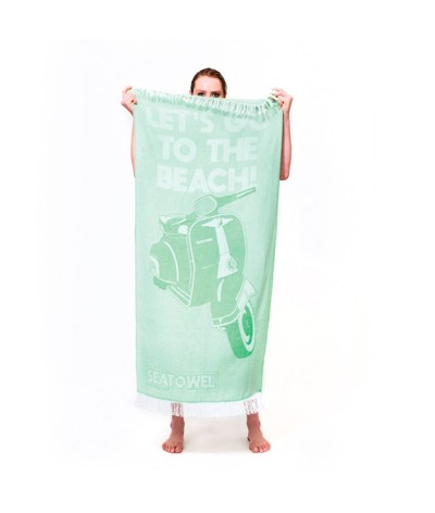 Serviette plage coton recyclé certifiée seaqual