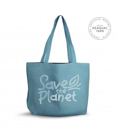 Sac de plage coton recyclé & seaqual made in europe