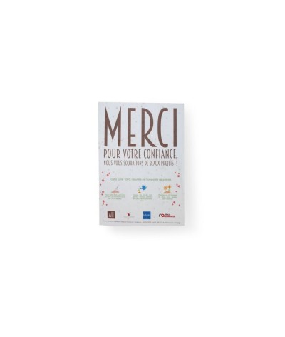 Carte à semer de graines de fleurs A6 - Made in Europe