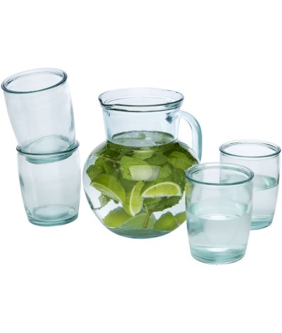 Verre / tasse en verre recyclé (set de 5 pièces) - Made in Europe