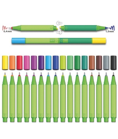 Fine-liner embooîtable plastique biosourcé (en boîte de 4)