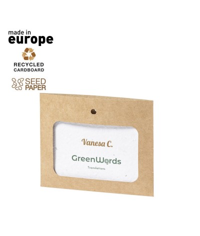 Badge porte-carte en papier ensemencé - Made in Europe