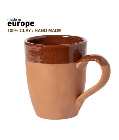 Tasse argile 330 ml fait main - Made in Europe