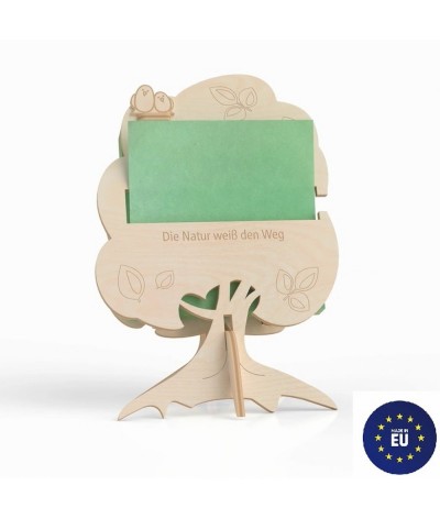 Distributeur avec notes bouleau certifié FSC® - Made in Europe