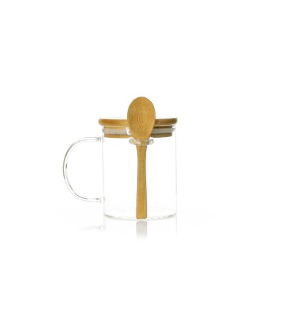 Tasse en verre & bambou 420 ml