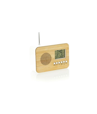 Radio réveil bambou