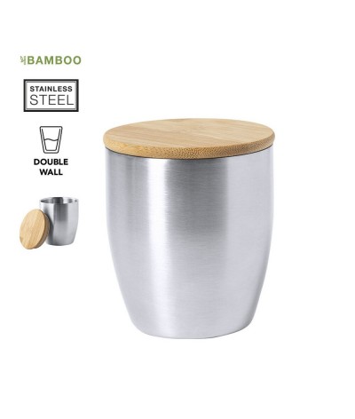 Mug thermique acier et bambou 280 ml