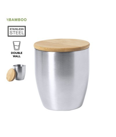 Mug thermique acier et bambou 280 ml