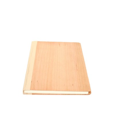 Cahier ou carnet reliure dos collé couverture bois - Made in France