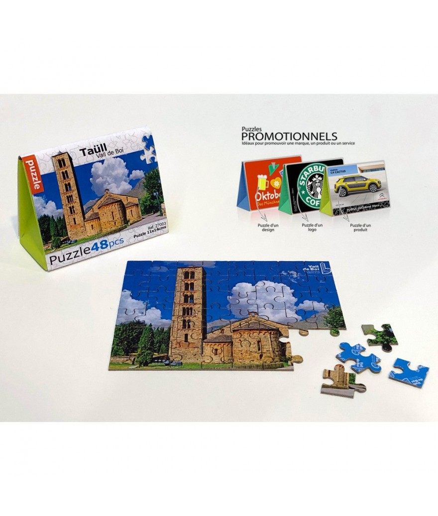 Puzzle personnalisable carton 11 x 14 cm - Made in Europe